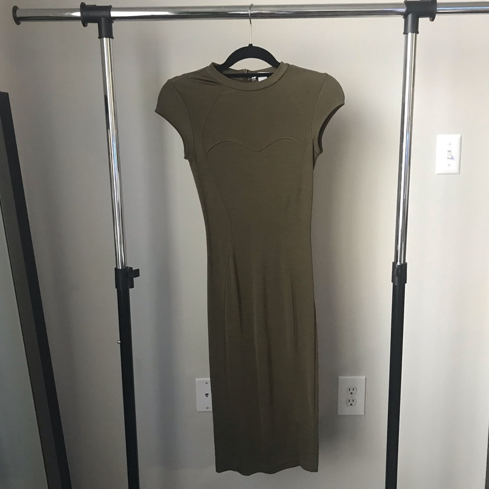 Olive Green Bodycon Dress from H&M